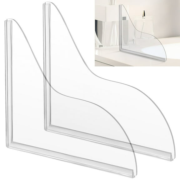 OFFIGAM Bathroom Splashing Guard Acrylic 2Pcs Transparent Flat Panel