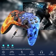 Wireless Controller Compatible with P4/P4 Slim/P4 Pro/Windows PC, Ice&Fire