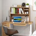 thumbnail image 2 of Costway Computer Desktop Bookcase Countertop Storage Bookshelf Organizer with 4 Cubbies Natural, 2 of 10
