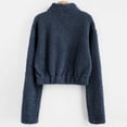 thumbnail image 2 of Chaqueta de lana de invierno para mujer Abrigo grueso Ropa de calle elegante y cálida (Azul marino XL) Tmvgtek Para estrenar, 2 of 5
