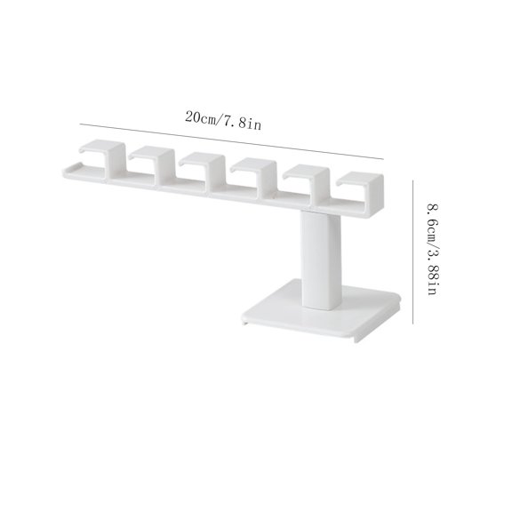 Clearance Under $0.99! 1PC Wall Mounted Hat Organizer, 6-Hook No-Punch Storage Rack for Caps & Accessories, Plastic, for Home & Closet, (One Size, White)