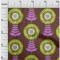 thumbnail image 2 of oneOone Georgette Viscose Brown Fabric Asian Block Floral Dress Material Fabric Print Fabric By The Yard 42 Inch Wide, 2 of 4