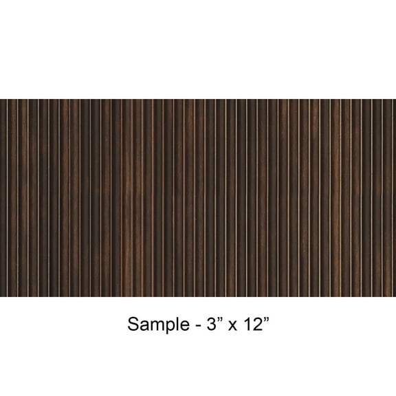 MG-2013 Rounded Mini Wood Slat Walls Sample 3 in x 12 in, Wenge - 1 Piece