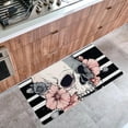 thumbnail image 3 of DragonBtu Anti Fatigue Mats for Kitchen Floor, Halloween Skull Floral Stripes Kitchen Runner Rug Absorbent Resist Dirt Kitchen Carpet, Door Standing Mat, Kitchen Sink Mat, 3 of 6