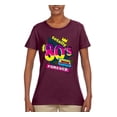 thumbnail image 3 of Totally 80's Forever Vintage Womens Graphic T-Shirt, Maroon, X-Large, 3 of 5