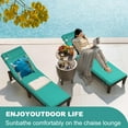 thumbnail image 5 of 72" ×21" Outdoor Chaise Lounge Cushion, 3" Thick High-Density Foam Fill, with Removable Headrest, Waterproof Fade Resistant, Replacement Cushion for Lawn Pool (Lake Blue 2PCS), 5 of 8