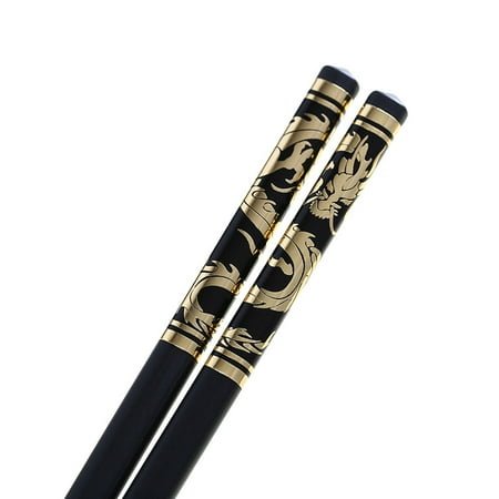

Fiberglass Dishwasher-Safe Chopsticks Premium Chinese Dragon Chopsticks Set Reusable Classic Style