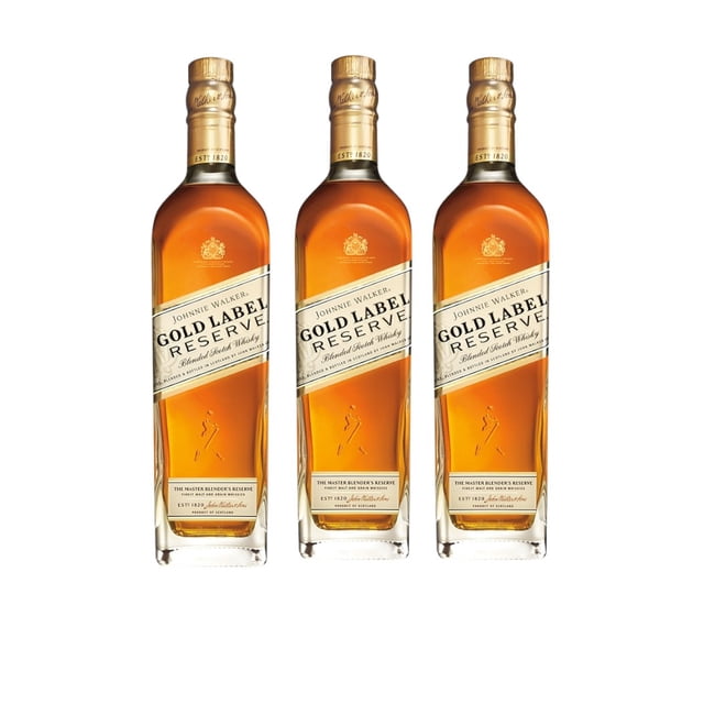 Pack de 3 Whisky Johnnie Walker Gold label 1lt Importado