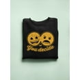 thumbnail image 3 of You Decide - Dual Mood Emoji Retro Graphic Men's Sweatshirt, 3 of 4