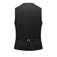 thumbnail image 2 of Mens Basic Business Waist Coat Casual Sleeveless Work Blazer Formal Suit Vest for Prom Wedding, 2 of 7