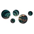 thumbnail image 2 of Designart "Aurora Borealis Magical Northern Lights IV" Landscape Mountains Metal Wall Art Set of 5 Piece, 2 of 5