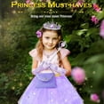 thumbnail image 3 of Ayieyill Princess Dress up Clothes for Little Girl, 11Pcs Princess Cape with Crown, Princess Dresses for Girl 3-8 Birthday Gift, 3 of 7