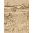 thumbnail image 2 of Vincent van Gogh 12x14 Gold Ornate Wood Frame and Double Matted Museum Art Print Titled - Arles; View from the Wheatfields (1888), 2 of 4