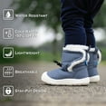 thumbnail image 3 of JAN & JUL Kids' Water Resistant Flexible Stay-On Winter Boots for Snow (Heather Grey, Size 7 Toddler), 3 of 7