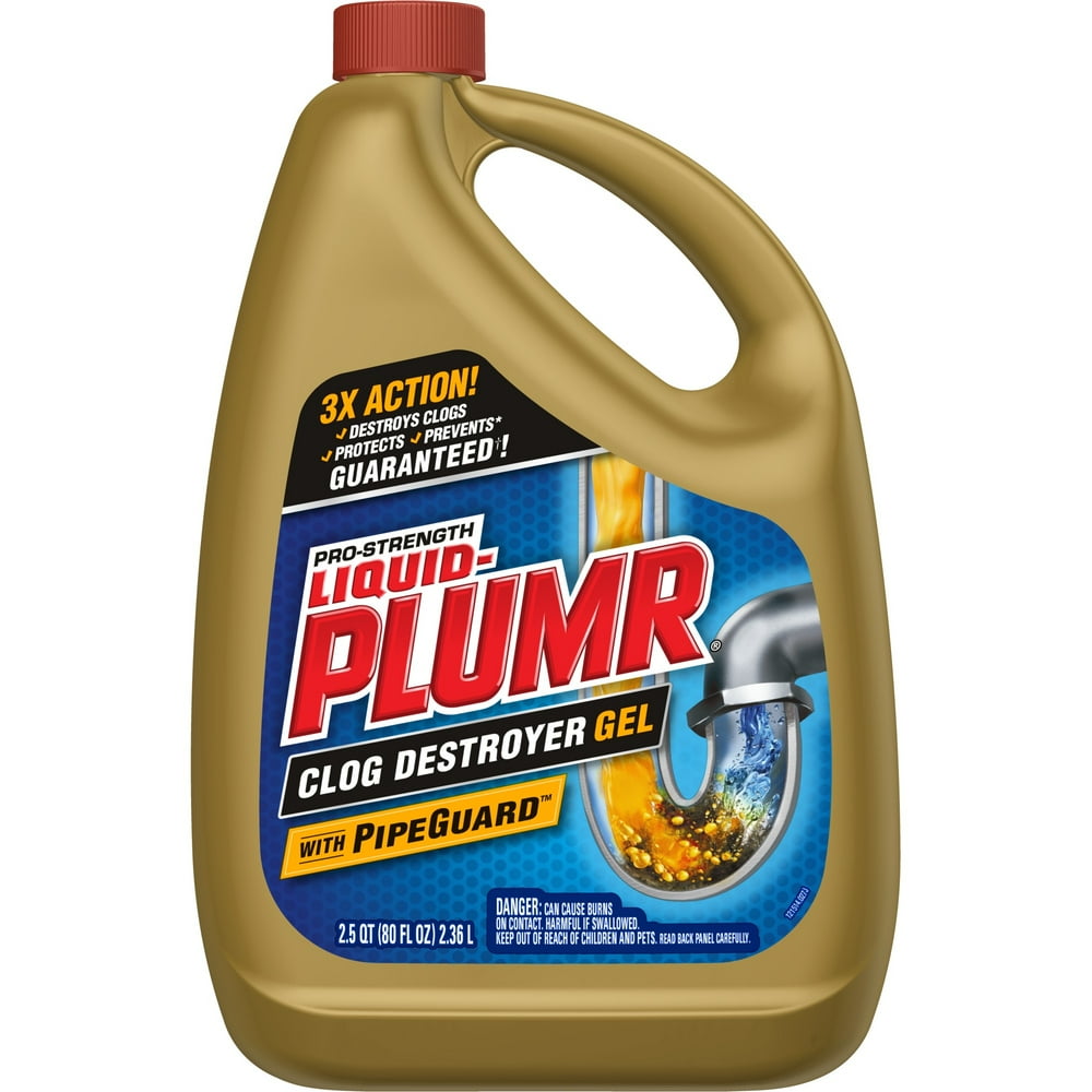 LiquidPlumr ProStrength Full Clog Destroyer Plus PipeGuard, 80 Ounces
