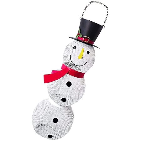 Surrme Bird Feeder, Snowman Shaped Hanging Dispenser Decorative Bird