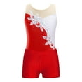 thumbnail image 3 of iixpin Kids Girls Rhinestone Sleeveless Gymnastics Leotards with Shorts Sets 2 Pieces Dance Outfits Dancewear Tracksuit Red 12, 3 of 6