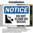 thumbnail image 3 of (2 Pack) Do Not Climb On Rocks Sign, 3 of 7
