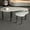 White(Oval), variant on 360° Rotatable Triangular Coffee Table, Cocktail Table with Smooth Edge Design, End Table with Solid Wood Legs for Living Room Apartment Office, Dark Brown