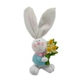 thumbnail image 4 of Binwennn Metal Dog Statue Small Yard Easter Flocking Rabbit Resin Crafts Home Desktop Decorations Ornaments Rabbit Sculpture., 4 of 8