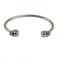 thumbnail image 4 of 2 pulseras de plata tibetana con base en blanco y cabeza de calavera para hombre., 4 of 4