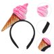 thumbnail image 4 of 2 diademas de helado con forma de cono de helado, divertidas y divertidas, para fiestas de disfraces., 4 of 5