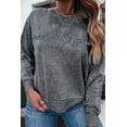 thumbnail image 5 of Women's High-Rise Letter Embroidery Mineral Wash Sweatshirt – Cozy Everyday Style | L, 5 of 5