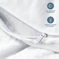 thumbnail image 5 of Bare Home Washed Duvet Cover Set - Ultra-Soft - Premium 1800 Collection - 3 Piece - Oversized King, White, 5 of 8