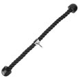 thumbnail image 3 of Black Nylon Biceps Triceps Muscle Pull Rope Drawstring Gym Exercise Fitness Equipment, 3 of 12