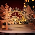 thumbnail image 2 of Injueey Iluminación navideña de madera para casa, escena de bosque, decoración de pueblo, funciona con pilas, ornamento de de Navidad para Kits de decoración para fiestas, 2 of 6