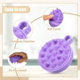 thumbnail image 4 of Unique Bargains Scalp Massager Hair Care Scalp Massager Shampoo Brush 3.74"x3.15"x1.77" Massager Tools Purple, 4 of 6
