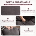 thumbnail image 4 of Ebello Manual Recliner Chair with Massage and Heat, Fabric Recliner with Cup Holders & Storage Pockets, Breathable Comfortable Lounger for Living Room, Gray, 4 of 10