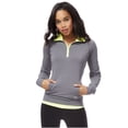 thumbnail image 1 of Aeropostale Womens Quarter Zip Pullover Pijama Sleep T-shirt, Grey, Large, 1 of 2