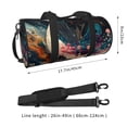thumbnail image 2 of Balery Abstract Peacock Painting Bolsa de Gimnasio para Mujeres y Hombres, Bolsa de Viaje Impermeable, Bolsa de Fin de Semana con Compartimento para Zapatos y Bolsillo Húmedo, 2 of 5