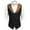 Black& Khaki(with Pattern), variant on Men's Suede Leather Suit Vest Casual Western Vest Jacket Slim Fit Cowboy Waistcoat