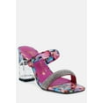 thumbnail image 2 of Krypton Marble Print Clear Block Heel Sandals, 2 of 10