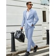 thumbnail image 4 of COOFANDY Men Suits Classic Fit 2 Piece Suit Set One Button Casual Blazer Wedding Bussiness Suit Separates, 4 of 7
