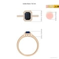 thumbnail image 4 of ANGARA Natural 1.05 ct Blue Sapphire Engagement Ring with Diamond Halo in 14K Rose Gold for Women (Size-7x5mm) | September Birthstone, Anniversary, Jewelry Gift for Women | Natural Sapphire Ring, 4 of 9