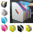 thumbnail image 2 of Accordian File Organizer 13 Pocket Expanding Folder Portable File Organizer Box A4 Accordion Folders Magazine Holders, 2 of 19