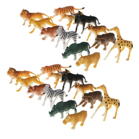 BESTOYARD Giraffe Figurine Wild Animal Toy Assorted Color 48Pcs Plastic