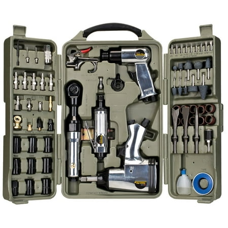 Trades Pro 71 Piece DIY Starter Air Tool Accessories Kit with Storage