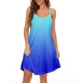 thumbnail image 2 of Jzuxvd Womens Spaghetti Strap Dress Summer Dresses Beach Cover Ups Casual Sundresses with Pockets Blue2 XXXL, 2 of 7