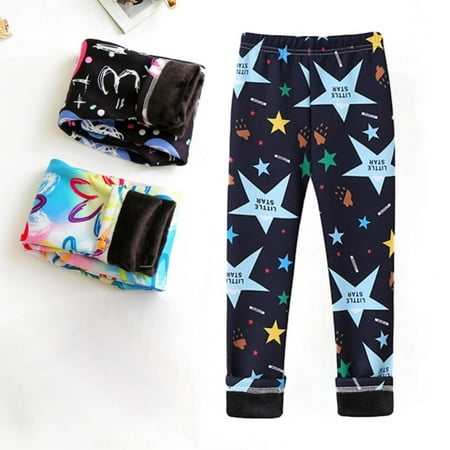

Baozhu Autumn Toddler Baby Girls Leggings Thick Winter Warm Print Pants Kid Girl Plus Velvet Pants Children Trousers