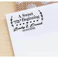 thumbnail image 3 of Printtoo Personalized Blue Self Inking A Sweet Ending To A New Beginning Stamp Custom Wedding Favor Rubber Stamper -68 x 30 mm, 3 of 6