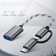 thumbnail image 4 of 2X Cable USB OTG 2 en 1 Tipo C / Micro-USB una USB 3.0 Adaptador Cable de Transferencia de Datos de DiseñO para TeléFono Andriod (Gris), 4 of 7