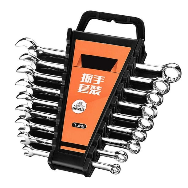 9Pcs Ratchet Wrench Set CRV 2 Use Wrenches Auto Repair Hand Tool 8‑19mm Opening