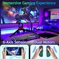 thumbnail image 4 of Wireless Controller for Nintendo Switch with Wrist Strap,Left and Right RGB Joypad Controllers Compatible with Switch/OLED/Lite,Support Dual Vibration/6-Axis Gyro/Motion Control/Wake-up(Sunburst), 4 of 6
