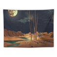 thumbnail image 5 of Chilfamy Mountain Tapestry Moon Tapestry Desert Cactus Tapestry Starry Night Nature Landscape Tapestry Wall Hanging for Room Painting, 5 of 6