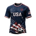 thumbnail image 2 of Us Mens Soccer Jersey Shirts Short Sleeve Crew Neck Summer Tshirt Fan International Football Shirt Retro Streetwear Top, 2 of 4