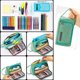 thumbnail image 2 of Estuche multifuncional de gran capacidad sin bolígrafo (verde) Estuche de lona de primera calidad, bonito estuche de papelería creativo, 2 of 5
